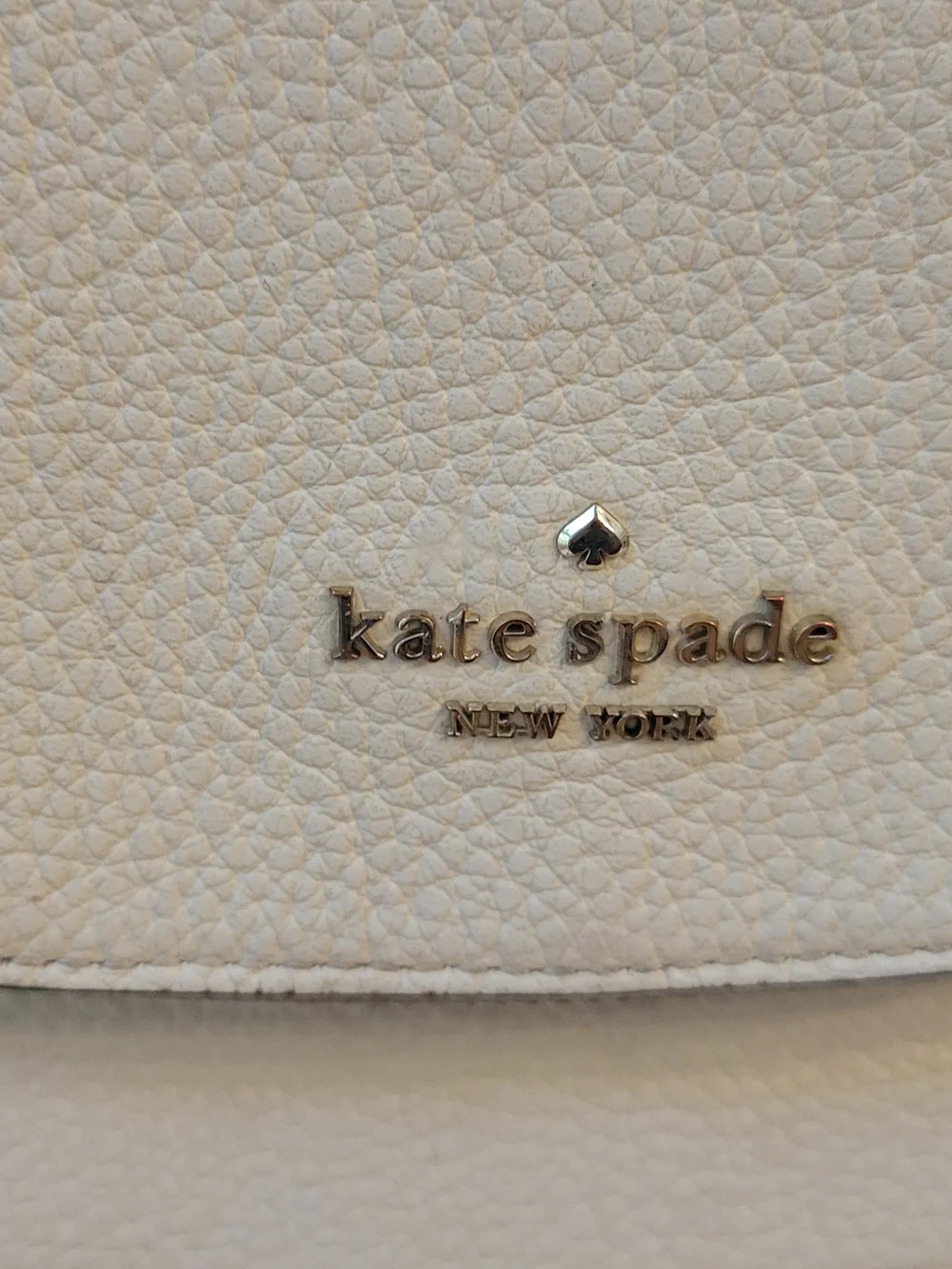 kate spade Pebbled Leather White Crossbody Bag